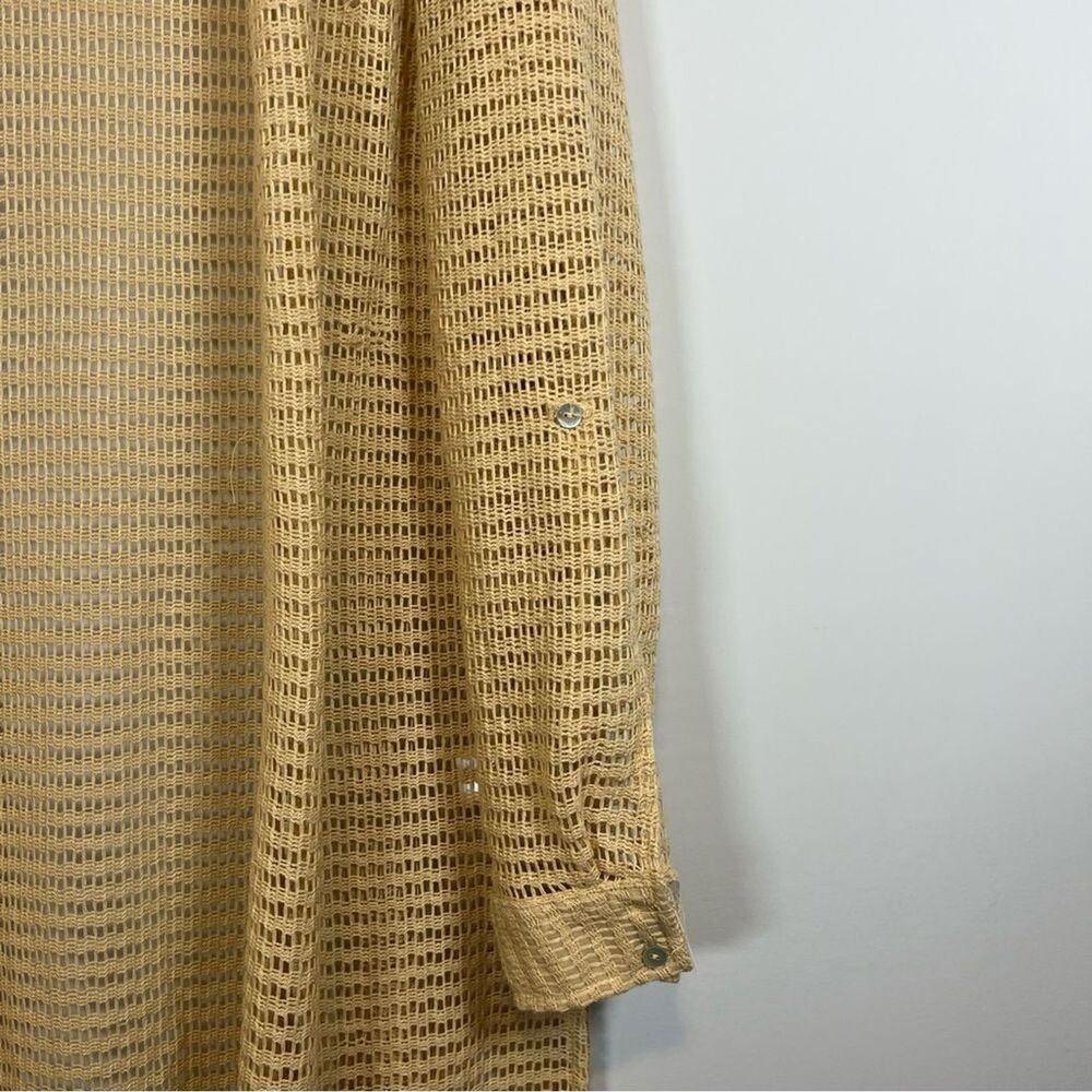 HAUTE hippie Irish‎ Cream Long Sleeve Crochet Button Front Cover Up boho NWT XL - Picture 2 of 8